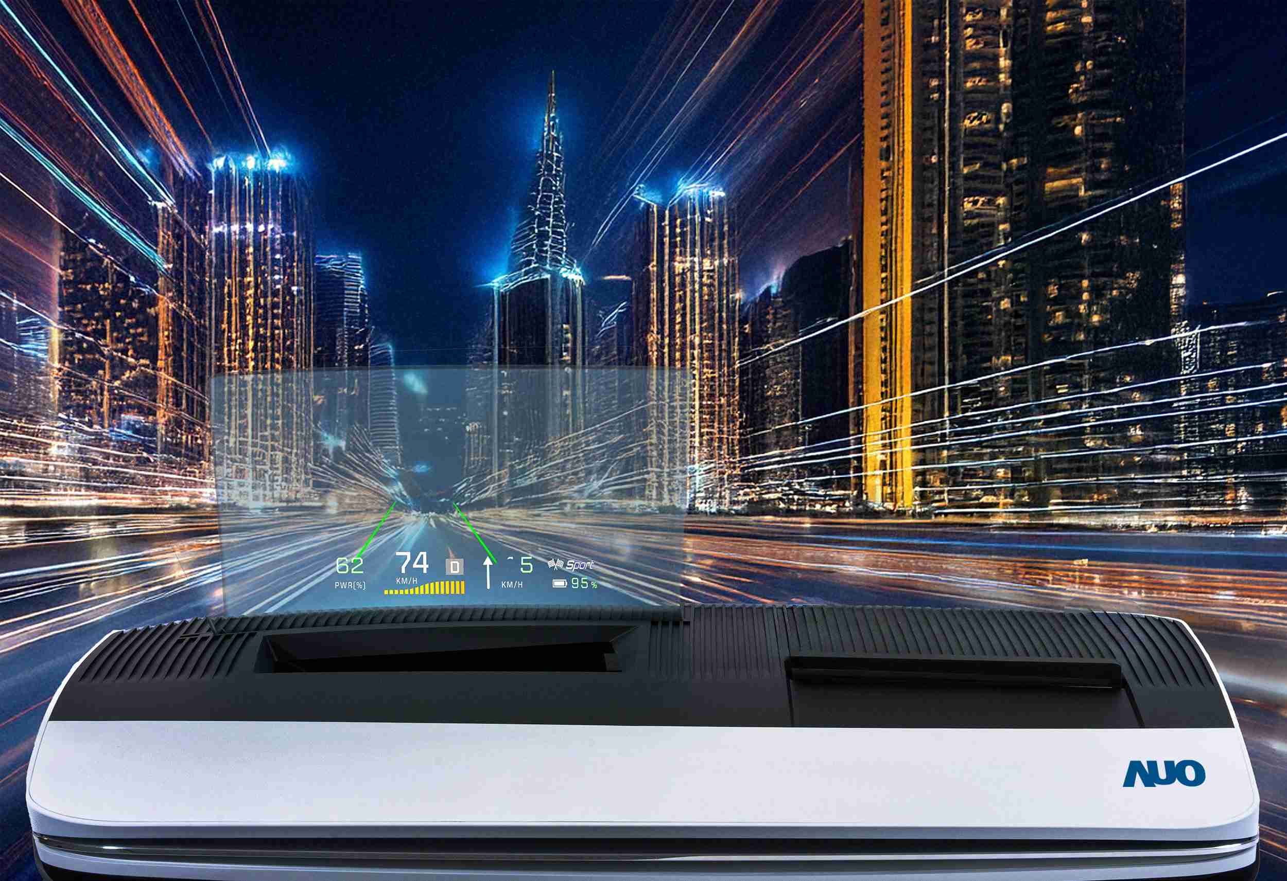 尊龙集团推出13吋Micro LED抬头显示器，，，，提供高入眼亮度、、、、高色彩饱和度的显示质量，，，在阳光下或黑暗中都清晰可见，，，并利用Micro LED模块体积小的优势，，，解决车用空间有限的痛点