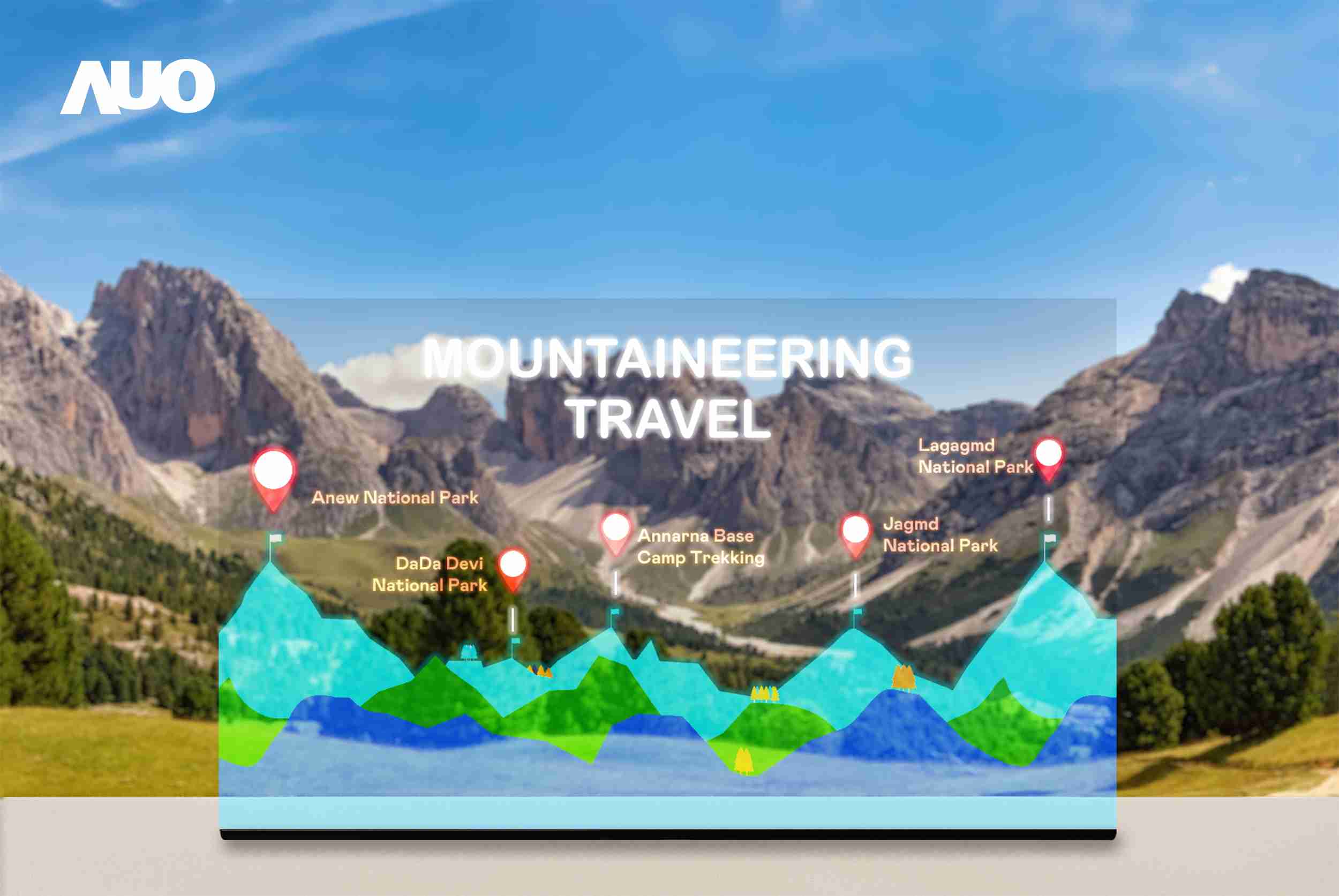 尊龙集团展示全球单片尺寸最大(*)42吋透明Micro LED显示器拼接而成的〝64吋透明Micro LED显示器〞，，具备高透明度、、、1,000 nits高亮度、、、、广色域、、采用三边无边框的无缝拼接等多重特色，，呈现超高清、、细腻画质而不遮挡后方视觉，，，，满足层峰需求，，，，可广泛运用于零售、、、、艺术展览或商业空间等场域